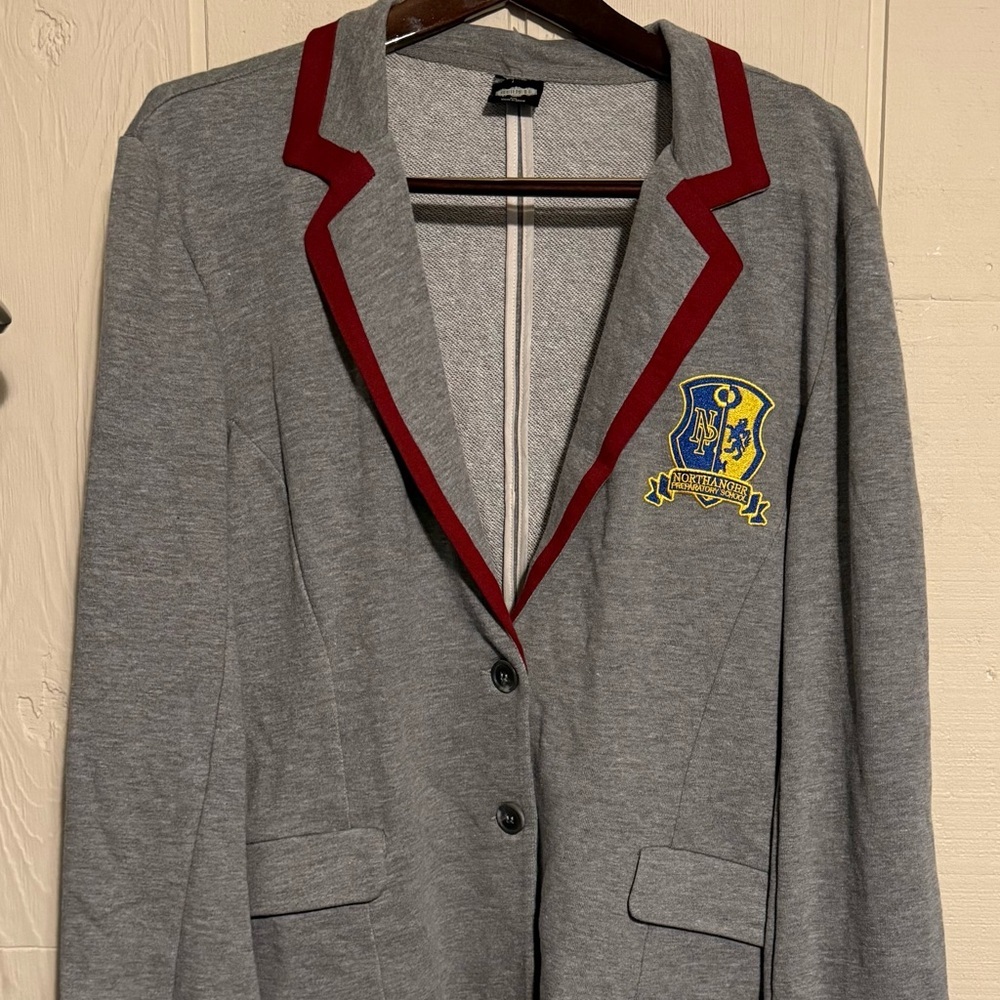 Beetlejuice Northanger Preparatory School Blazer Jacket XXL Gray NWOT